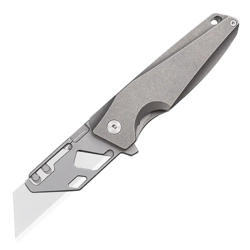 Wholesale Professional Custom Foldable Titanium Alloy Handle Universal Folding Cutting Utility Knife