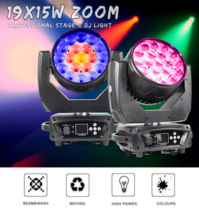 Cabezal de luz móvil con Zoom, lámpara LED RGBW de 19x15w, 4 en 1, accesorio de lavado para escenario, Bar y <span class=keywords><strong>discoteca</strong></span>, el más Popular - Product Image 6
