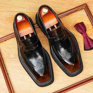 Nouvelles Chaussures Habillées en Cuir pour Hommes, Modèle 2026, Meilleures Ventes, Style Britannique, Sculptées à la Main, Décontractées et Formelles, à Plateforme - Product Image 5