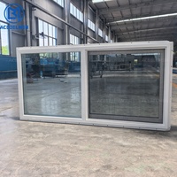 Fenêtre coulissante en vinyle de conception américaine, cadre en PVC, double vitrage, étanche, vente en gros, fenêtre coulissante en UPVC pour bâtiment