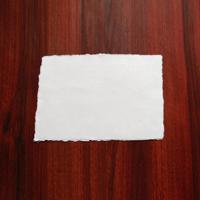 Vente en gros de papier à bords en coton recyclé, papier fantaisie non découpé pour enveloppe/cartes, impression numérique, papier à bords blancs