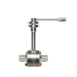Bille cryogénique DN15 manuelle à tige allongée en acier forgé SS304 à très basse température avec filetage femelle pour l'argon - Product Image 1