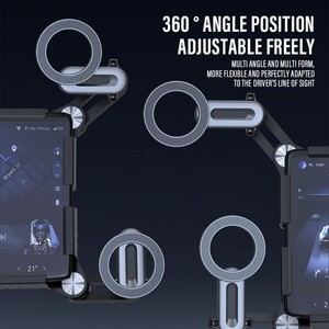 Soporte magnético para vehículo con diseño triangular de alta calidad, soporte para teléfono con imán fuerte para navegación en el coche, soporte estable y práctico. - Product Image 3