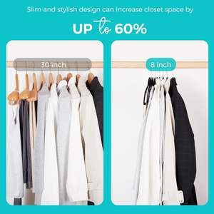 Perchas de Terciopelo Personalizadas al por Mayor, Negras y Blancas, Antideslizantes, para Trajes, Abrigos y Pantalones, con Revestimiento de Tela - Product Image 3