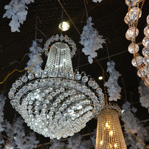 モダンブラックゴールド高級クリスタルACシャンデリアホテル宴会結婚式高LED天井ペンダントライト - Product Image 5