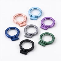 Support magnétique universel pour téléphone en métal usiné CNC sur mesure, avec anneau de maintien coloré et béquille, accessoire pour coque de téléphone portable