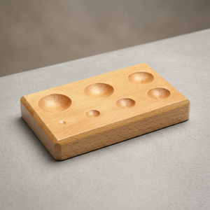 <b>Iron</b> Jewelry Casting Mold Irregular Shape Wooden Dapping Block <b>7</b> Cavity for DIY Jewelry Making Tool with Mould Making Service - Product Image 5