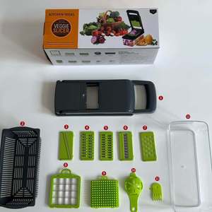 Nuevo Juego de 14 Piezas de Cortador de Verduras y Frutas Multifuncional Automático para Cocina, Material ABS, Rallador, Triturador, Picador - Product Image 6
