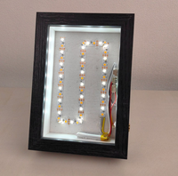 10x10 éclairage bois cadre Photo Table affichage tactile LED cadre Photo charge éclairage ombre cadre