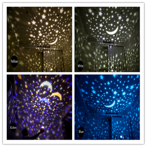 Scherza il Regalo HA CONDOTTO LA Luce di Notte <span class=keywords><strong>Cielo</strong></span> Stellato Magic Star <span class=keywords><strong>Luna</strong></span> Pianeta Lampada Del Proiettore di Notte Colorful Ruotare Lampeggiante Stella - Product Image 4