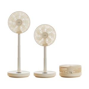 Ventilateur de circulation d'air pliable et rétractable, 7200mAh, rechargeable par USB, portable, avec lumière nocturne intégrée, pour la maison - Product Image 1