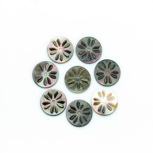 <span class=keywords><strong>Perle</strong></span> naturelle en forme de tournesol, couleur noire, perles en pierre précieuse, en vrac, personnalisées - Product Image 3