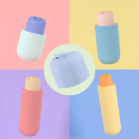 Flacon de shampooing en plastique HDPE mat rond haut de gamme pour gel douche et après-shampoing, avec bouchon rond à disque