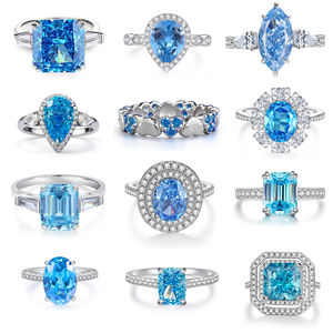 Anello da Donna in Argento <span class=keywords><strong>Sterling</strong></span> 925 Antiossidante con Zirconia Cubica Rosa, Placcato in Rodio, Anello di Fidanzamento e Promessa, Gioielli all'Ingrosso - Product Image 3