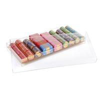 YH Prix Usine – Étui à Jetons de Poker 9 Rangées avec Bouton Doré en Acrylique et Couvercle YHTRAY-99 OEM/ODM