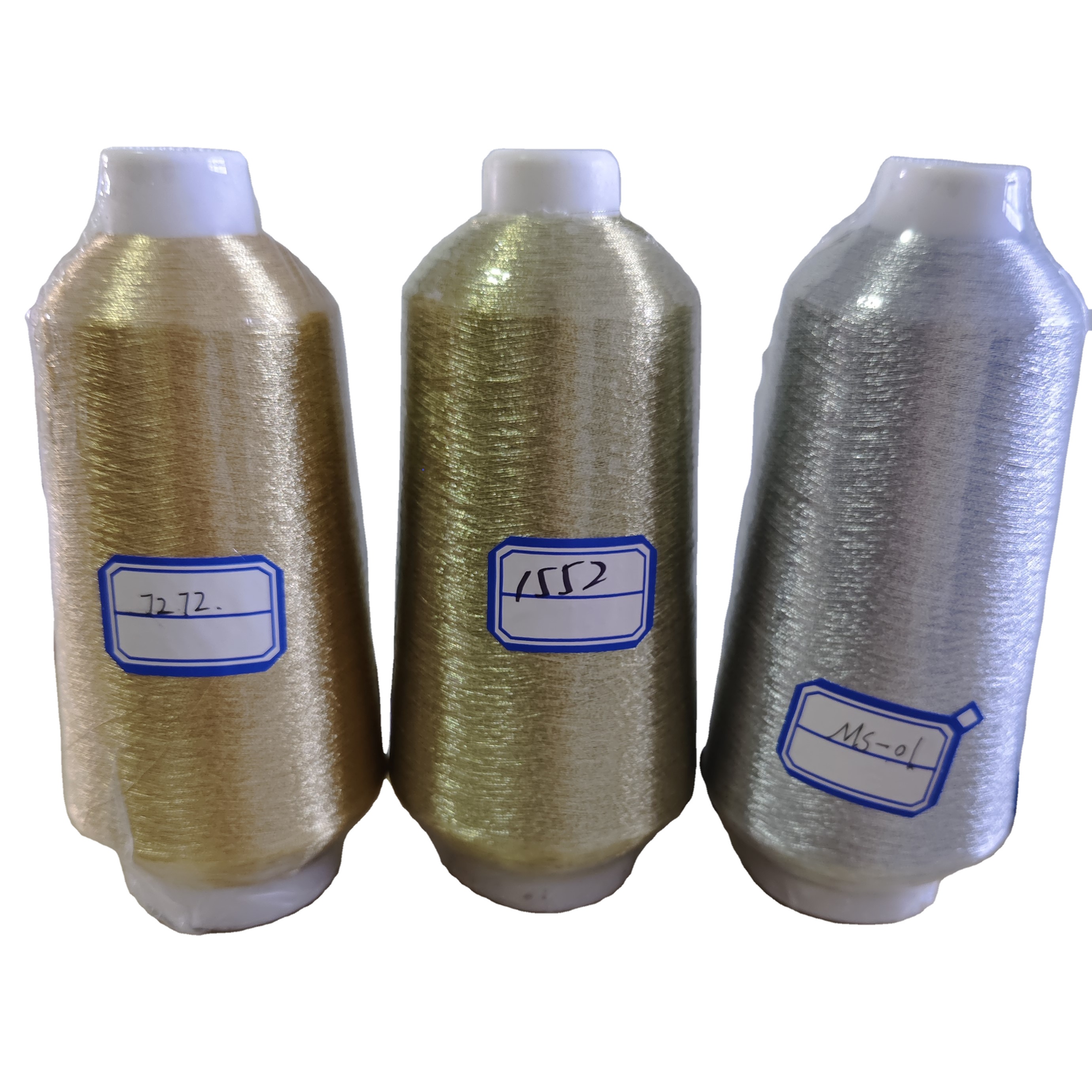 Оптовая продажа металлическая пряжа MS/ST тип вышивки с люрексом нить золотая металлическая Серебряная пряжа