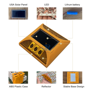 Цена мигающая дорожная панель Ip68 пластиковые маркеры светодиодная Солнечная энергия кошачий глаз дорожный светильник - Product Image 2