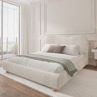 Lit intelligent modulaire de luxe moderne et réglable avec tête de lit pliable en velours et tiroirs de rangement extra larges – Vente en gros