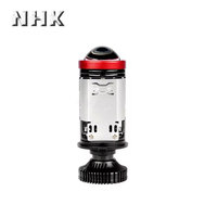 Lensa Proyektor Lampu Depan NHK H4 Mini Bi-LED - Kit Konversi Bohlam LED H4 dengan Sinar Tinggi/Rendah untuk Mobil, Sepeda Motor