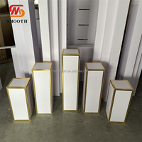 Socle lisse en acrylique pour gâteau, colonne de table, décoration d'événement de mariage, table de dessert, ensemble de socles, support à fleurs