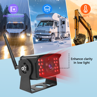 Système de caméra de recul sans fil 7 pouces DC12-35V avec vision nocturne 720P, étanche IP68, aide au stationnement pour camions, remorques, camping-cars