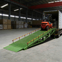 Niveleur de quai mobile hydraulique de 6, 8 et 10 tonnes, rampe de chargement en acier pour chariot élévateur, élévateur de quai industriel pour conteneurs et camions