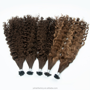 Extensions de cheveux bouclés de haute qualité Yuanzhen, pointe en K, double épaisseur, extensions de cheveux russes à pointe en V, extensions de cheveux à pointe plate en kératine - Product Image 3