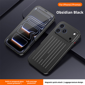 Funda para Teléfono con Panel Trasero de Metal de <span class=keywords><strong>Nuevo</strong></span> Diseño para <span class=keywords><strong>iPhone</strong></span> 17 16 15 14 Pro Max, Pantalla de Vidrio Templado de Alta Definición, Protección de 360 Grados - Product Image 4