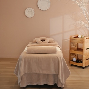 Couvre-lit <span class=keywords><strong>de</strong></span> spa kaki Couvre-lit <span class=keywords><strong>de</strong></span> <span class=keywords><strong>massage</strong></span> en tissu velours cristal Ensemble <span class=keywords><strong>de</strong></span> draps <span class=keywords><strong>de</strong></span> lit à cils - Product Image 5