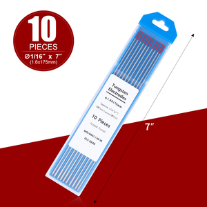10 unidades de aguja de tungsteno con cabeza roja de 150 mm, código de color rojo, para electrodos de tungsteno y torio - Product Image 5