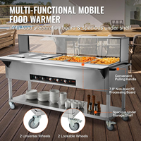 Bain-marie électrique commercial, vitrine chauffante de comptoir pour aliments, station de maintien au chaud pour buffet, équipement de restaurant