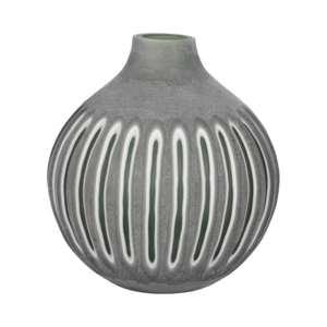 Vaso Rotondo Moderno in Vetro con Design Traforato Testurizzato per Arredamento Casa e Tavolo - Product Image 3
