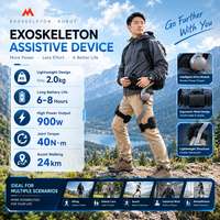Exosquelette robotique léger 2 kg multi-scénarios avec assistance à la marche par IA, attelle de jambe réglable, dispositif portable d'amélioration de la mobilité