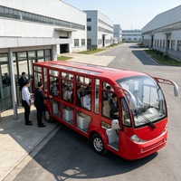 Transport écologique Mini bus à 20 passagers Respectueux de l'environnement Nouvelle énergie Nouveau bus Design de couleur Bus électrique de luxe