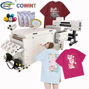 Cowint Automatic Digital Dtf Printer 4 Head I3200 Printhead 60cm Dtf Inkjet Printer Printing Machine With Powder Shaker