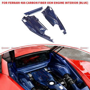 Dry Carbon Fiber Bule Car Auto Parts 488 OEM Style Rear Engine Bay Cover for Ferrari 488 Spider Engine Panel <b>Interior</b> Kits - Product Image 1