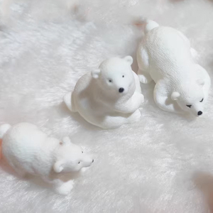 Miniatura de Oso Polar de Resina Simulada, Figuras Decorativas para Paisajes, Adornos de Oso Blanco de Dibujos Animados, Accesorios para Manualidades - Product Image 5