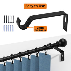 Supporto per <span class=keywords><strong>Asta</strong></span> Tenda in Metallo Minimalista Moderno Sumi, Accessori Decorativi per Finestre, Supporto a Parete per <span class=keywords><strong>Asta</strong></span> Tenda di Alta Qualità - Product Image 4