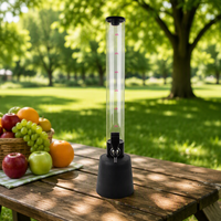 Fontaine à bière LED 3L avec tube à glace, distributeur de bière lumineux en plastique, personnalisable avec logo