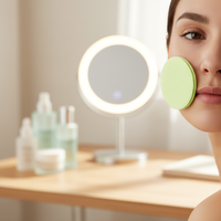 Tampon tonifiant vert coloré, semi-gel bleu, concept rafraîchissant, matière première sèche, tissu non-tissé