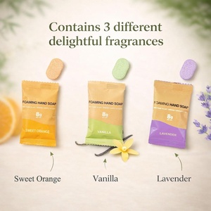แท็บเล็ตสบู่ล้างมือแบบเม็ด โฟมแข็ง ย่อยสลายได้ เป็นมิตรต่อสิ่งแวดล้อม กลิ่นเลมอนธรรมชาติ สำหรับยุโรป - Product Image 4