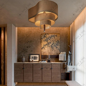 Wabi Sabi Style Ceiling <b>Light</b> Led Hardwired Suspended For Bedroom <b>Dining</b> Room - Product Image 5