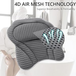 Oreiller de bain et coussins de <span class=keywords><strong>baignoire</strong></span> en polyester 4D pour le soutien de la tête, du cou, des épaules et du dos - <span class=keywords><strong>Repose</strong></span>-tête ergonomique moderne - Product Image 3