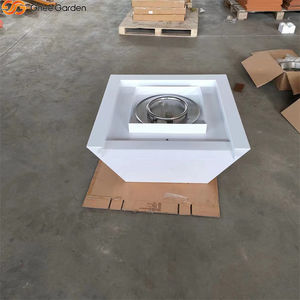 Brasero de Acero Corten con Fuente de Agua y Palo para Leña - Calentador Exterior Independiente Ecológico de Color Blanco para Fiestas en el Jardín junto a la Piscina - Product Image 4