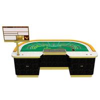 Table de cartes de poker numérique en feutre vert de luxe YH Tables de jeu Pro Marble Casino Baccarat Table Punto Banco