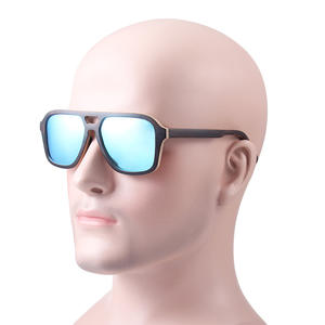 Gafas de Sol de Madera Conchen, Estilo Aviador, Montura Negra, Lentes TAC con Protección UV400, Unisex, para Viajes, Conducción y Moda - Product Image 2