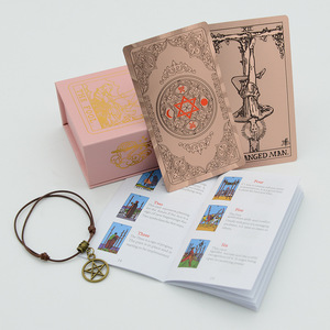 Cartes de tarot Oracle en papier noir imprimées en gros personnalisées de haute qualité avec guide - Product Image 3