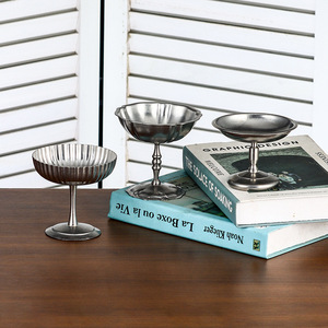 Copos de Sobremesa de Aço Inoxidável com Pé Reutilizáveis para Festas de Aniversário Iogurte Salada Fruta Pudim Gelato - Product Image 2