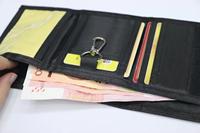 Dompet kain kamuflase pria kustom grosir kantung uang poliester lipat produsen sumber pendek