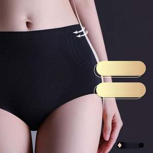 Plus Size Vertical Stripes Breathable Cotton <strong>3</strong> Layer Leakproof Period Panties Heavy Flow Women Menstrual Underwear Pants - Product Image 3